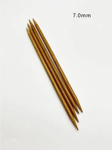 25cm Double-Pointed Knitting Needles 1 Set/Carbonized Bamboo Knitting Needles (4pcs) 2.0mm-2.25mm-2.5mm-2.75mm-3.0mm-3.25mm-3.5mm-3.75mm-4.0mm-4.5mm-5.0mm-5.5mm-6.0mm-6.5mm-7.0mm-8.0mm-9.0mm-10.0mm - Khaki - View 8