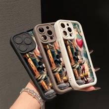 Disney Mickey Mouse Patterned Phone Case Featuring A Heart Balloon Design. Compatible With IPhone 17, 16, 15, 14, 13, 12, And 11 Pro Models, With Shockproof Protection. Ideal Gift For Family, Friends, Birthdays, Holidays, And Valentine's Day - 酒紅色 - 查看 3