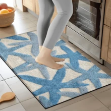 1 Stück Teppich mit Meereskreatur Muster, Kunstwoll-Matte - hochabsorbierend, leicht zu reinigen, geeignet für Heimdekoration, Bauernhaus, Eingangsbereich, Innenbereich, Raum, Küche, Esszimmer, kleines Büro/Homeoffice, Waschbecken, Waschküche, Fußmatte, Küchenmatte, rutschfeste Matte - Verschiedenfarbig - Übersicht 6