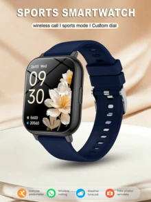 男女通用智能手表，具备无线通话和信息提醒、计步器、卡路里消耗、距离追踪、多种运动模式、音乐控制、遥控拍照、闹钟功能，采用金属表壳和硅胶表带，内置180mAh电池，支持USB充电，是一款适用于智能手机的多功能智能手表，也是节日礼物的理想之选。