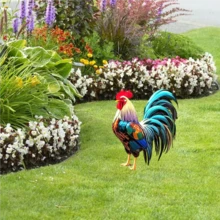 The Crowing Rooster At Dawn Symbolizes Punctuality, Diligence, And The Dispelling Of Darkness To Welcome The Light. This Rooster Decor Can Be Used To Adorn Living Room TV Cabinets, Entryway Consoles, And Home Office Desks, Serving As An Auspicious Decoration Representing The Zodiac Sign Of The Chicken While Also Enhancing The Home's Aesthetic. - Multicolor - View 5