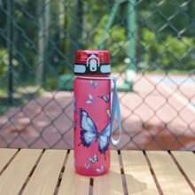 1pc 1000ml/32oz & 750ml/26oz Large Capacity 3D Printed Butterfly & Football Pattern Water Bottle, Straight Drinking Spout, Carry Strap For Convenient Portability, Suitable For Outdoor, Gym, Holiday & Birthday Gifts - Multicolor - View 12