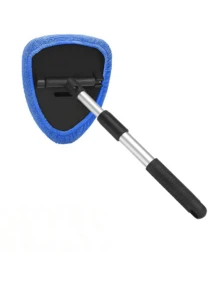 Car Glass Cleaning Tool, Window Cleaner With Reusable Washable Microfiber Pads And Extendable Handle, Suitable For Cars, Trucks, SUVs, RVs And Home Use (5 Pads/3 Pads/1 Pad) - one-size - View 13