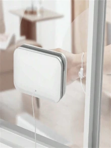 双面磁性玻璃清洁工具,强力磁性玻璃清洁器,适用于高层建筑,适用于3-10毫米厚的窗户 - 白色 - 查看 3