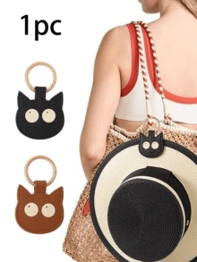 Clip magnético con forma de gato elegante y lindo, gancho de viaje, accesorio de almacenamiento portátil, dije para bolso de mujer, colgante de mochila de cuero PU. Se puede colgar en bolsos de hombro, bolsos cruzados o llaves para sujetar sombreros, gorras de béisbol, bufandas y tarjetas. Adecuado para la oficina, el transporte, las vacaciones, el camping, las compras, las fiestas y otras ocasiones. También es un regalo ideal para cumpleaños, San Valentín, Ramadán. - Multicolor - Ver 2