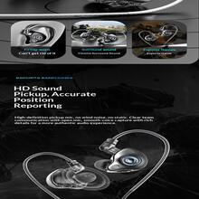 Wired In-Ear Monitoring Headphones - Dual DD HiFi Stereo, Noise-Cancelling Earbuds With Detachable Cable, USB Powered, Rubber Comfortable Fit, Ideal For Anime/Movie/TV/Gaming - White - View 10