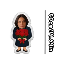 1 Personalized Pillow - Customized Face, Two Styles. Unique And Breathable, Suitable For Her, Him, It, Boyfriend, Girlfriend, Dad, Mom, Family, Friends, Anniversary, Mother's Day, Birthday, Valentine's Day, Christmas, Halloween, Graduation Ceremony, Father's Day, Wedding, Housewife, Sofa, Bed, Car, Tea Room, Bedroom, Bathroom, Living Room, Dining Room - Women's - View 12