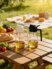 1pc White Plastic Oil Sprayer Bottle With Precise Measurement Scale, Refillable And Reusable Oil Mister, Suitable For Olive Oil And Various Liquids, Spray-Pour Dual Function - Multicolor - View 6