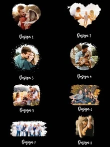 Custom Couple Photo & Text Heart Design Black T-Shirt Personalized Romantic Shirt For Daily Wear & Gifting - Multicolor - View 6