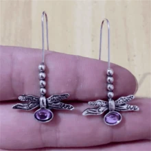 Women Dangle Earrings - Purple - View 2