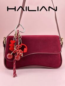 HAILIAN This Simple Yet Sparkly Cherry Keychain Features Beaded Hearts, Stylish Tassels, And Pendants Shaped Like Headphones, A Balloon Dog, An Elephant, And Candy. It Can Also Be Used As A Bag Charm, Making It A Perfect Little Gift For A Partner, Lover, Or Close Friend.