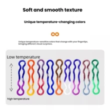 tangle Đồ chơi giảm căng thẳng Twist Toy đổi nhiệt độ chính hãng, đồ chơi giảm căng thẳng, đồ chơi rèn luyện sự tập trung cho ngón tay khi bị ADHD. - Đồ chơi xoắn và giảm áp - thay đổi nhiệt độ - khởi đầu mới - Xem 6