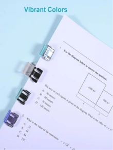 1 Pack (10 Pcs) 1-Inch Stackable Push Binder Clips - Strong Grip Reusable File Organizers For Office Reports, School Notes & Home Craft Papers Space-Saving Sleek Clips For Document Sorting, Scrapbooking & Desk Storage, Essential Office & School Supplie - 隨機 - 查看 7