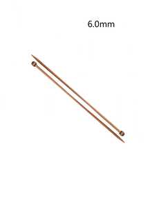 35cm單頭針編織針套裝/碳化竹針（2pcs）2.0mm-2.25mm-2.5mm-2.75mm-3.0mm-3.25mm-3.5mm-3.75mm-4.0mm-4.5mm-5.0mm-5.5mm-6.0mm-6.5mm-7.0mm-8.0mm-9.0mm-10.0mm - 卡其色 - 查看 18