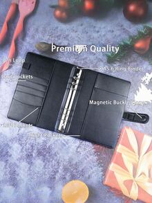 1 Set High-Quality Multifunctional A5 Photo Card Album, Fashionable Minimalist Album Design, Compact & Durable Organizer, PU Leather Loose-Leaf Cover, For Daily Planning, Note-Taking, Office Supplies, Card Collection - Multicolor - View 3