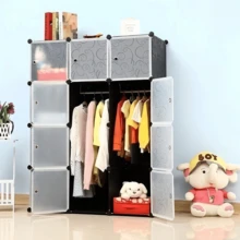 Orgnizador Armario Plastico Ropa 12 Cubes Cubos Color Negro - Negro - Ver 6