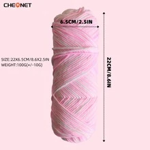 1 pieza de hilo tejido a mano, hilo suave de grosor medio, ideal para hacer bufandas, sombreros, chaquetas, suéteres, bolsas, muñecas y cojines de bricolaje - multicolor - Ver 10