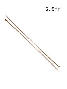 2 kim đan một đầu bằng tre, dài 35cm - Đầu thẳng, thích hợp cho người mới bắt đầu và các dự án sợi cồng kềnh - Màu cacbon hóa - Xem 16