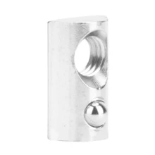 Tuercas elásticas estándar europeo, 50 pcs, 40-M8, para perfiles aluminio, acero carbono de calidad, recubrimiento de níquel, resistente a corrosión, duraderas, múltiples especificaciones, tuercas ranura en T, añadir abrazaderas sin desmontar, rosca precisa, conexión estrecha - Plateado - Ver 10