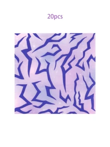 10件/20件套韩流主题派对用品粉色蓝色紫色韩流生日派对纸盘纸杯餐巾纸餐具套装，适用于音乐女孩、女性生日、迎婴派对、单身派对装饰 - 彩色 - 查看 13