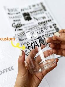 Personalized Pet Name Label Stickers, Customized Dog UV DTF Transfer Stickers, Self-Adhesive Stickers, Paw Print Stickers, Pet Bowl Stickers, DIY Storage Jar Label Stickers, UV DTF Mug Packaging Stickers, Customized Waterproof Vinyl Stickers, Customized Cup Vinyl Stickers, Wedding Customized Name Stickers - Multicolor - View 5