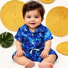 Stylish T-Shirt And Shorts Set, Summer Fashion, Baby Boy Style, Preppy/Blogger Look. - Xanh đậm - Xem 2