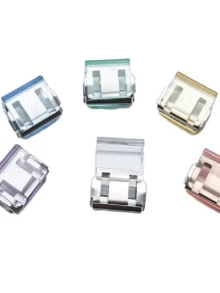 1 Pack (10 Pcs) 1-Inch Stackable Push Binder Clips - Strong Grip Reusable File Organizers For Office Reports, School Notes & Home Craft Papers Space-Saving Sleek Clips For Document Sorting, Scrapbooking & Desk Storage, Essential Office & School Supplie - 隨機 - 查看 11