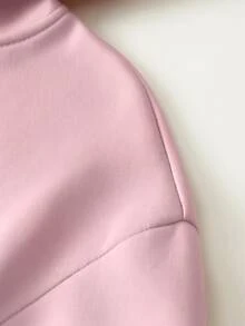 Sudadera con capucha casual y versátil con estampado de grulla para hombres, otoño/invierno - Rosa - Ver 5
