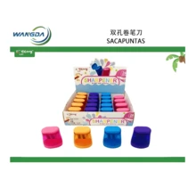 Sacapuntas Escolar Multifuncional de Alta Calidad, Diseño Compacto, Ergonómico y Resistente,  y Fácil de Usar, Ideal para Niños, Estudiantes y Adultos, Perfecto para Uso Diario en Escuela, Oficina o Hogar, Compatible con Lápices Escolares, de Dibujo y Artísticos, Práctico, Ligero y Portátil, Disponible en 4 Colores Diferentes para Elegir - Multicolor - Ver 6