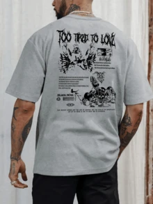 Too Love T-Shirt, Unisex Men's And Women's Blouse, 100% Cotton, Premium Top Streetwear, New Release, Immediate Shipping, Various Colors!! - 灰色 - 查看 1