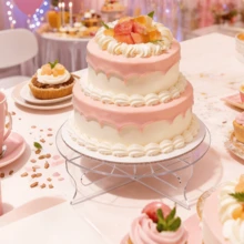 透明亚克力纸杯蛋糕架，易于组装的甜点展示架，非常适合生日、婚礼、咖啡桌、阳台桌和野餐。 - 無色 - 查看 3