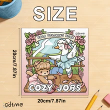 GDTME "Hobbies & Professions" Coloring Book, 24 Pages Of Thick, Non-Bleeding Interior Pages, Single-Sided Printing, Recommended For Beginners, 7.87*7.87 Inch, Clean And Clear Patterns, Perfect For Stress Relief, Valentine's Day Gifts, Adult Coloring Book, A Beautiful Music Festival, Small Gifts For Wedding Season, Friends' Drawing Sketchbook - 301 - View 3