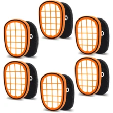 适用于 FC5005/01 的替换滤芯 – 兼容 FC6812/FC6813/FC6822/FC6823/FC6826/FC6723/01/FC6901-FC6904/XC7042/01 – 适用于无线吸尘器的 HEPA 和泡沫组合滤芯 – 可水洗和重复使用 - 珊瑚橙 - 查看 7