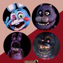 KIT With 4 FNAF Buttons - Buttons Buttons 4.5CM Brooch Anime GAME - Otaku Nerd Geek Button - Button - Button - Brooches - Button - Buttons - Butom - Botoms - Pin - Pins - Button - Bottom - Button Buttons - KIT 10 - View 1