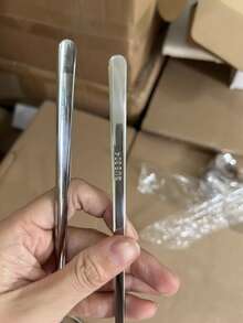 Korean Style Stainless Steel Long Handle Thick Soup Spoon, Round Head Ins Spoon, High Quality Tableware - Silver - View 3