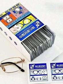 100pcs Practical Eyeglass Cleaning Wipes, Lens Cleaning Cloths, Eyeglass Cleaner Wet Wipes, Lens Cleaning Wet Wipes, Screen Cleaning Wipes, Compact Eyeglass Cleaning Solution For Travel & Personal Care - Multicolor - View 5