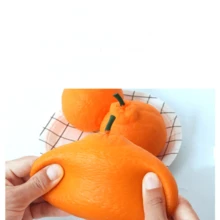 Anti-Stress Toy Squeezy Squishy Oranges, Realistic Fruit Squeeze Relieve Pressure Gadget, Cross-Border - Yellow - View 4