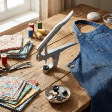 工艺服装用按扣钳，手持式按扣工具，免缝按扣冲压器，适用于T3、T5、T8按扣 - 銀色 - 查看 2