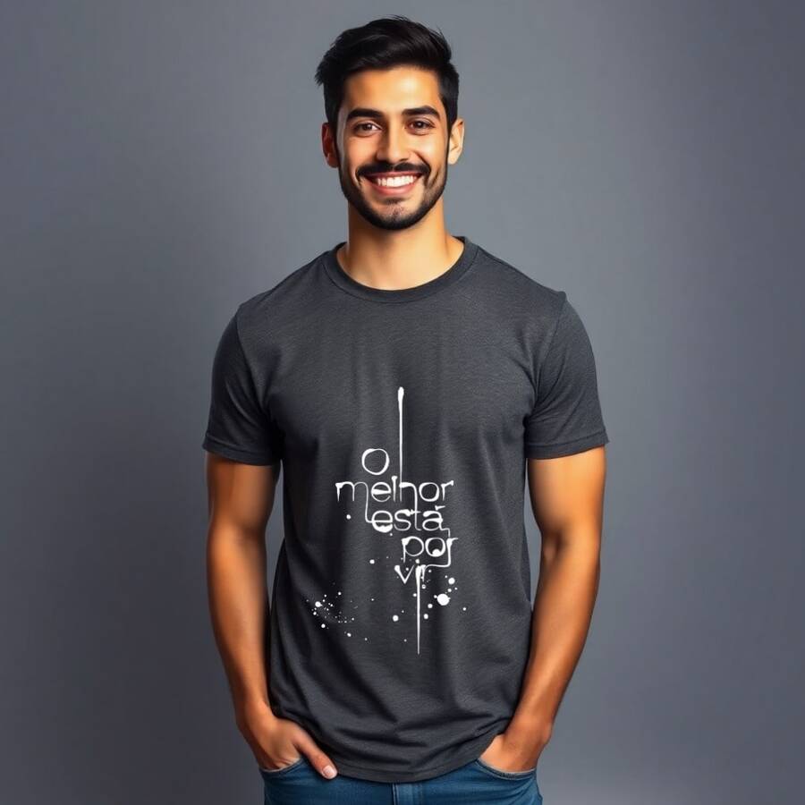 "The Best Is Yet To Come" Christian Premium Fabric T-Shirt - Lead Gray - View 1
