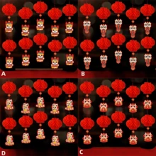 10个2026新年灯笼，马年装饰挂件，春节场景装饰 - 彩色 - 查看 6