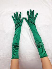 1 Pair Extended Satin Elastic Gloves, Retro Party Women's Fashion Long Gloves, Cosplay Party Wedding Gloves