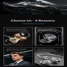 Wired In-Ear Monitoring Headphones - Dual DD HiFi Stereo, Noise-Cancelling Earbuds With Detachable Cable, USB Powered, Rubber Comfortable Fit, Ideal For Anime/Movie/TV/Gaming - White - View 11