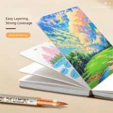 168 Colors Acrylic Marker Pen Set, Quick Dry And Fade Resistant, Ideal For Painting, Illustration, Crafts, Coloring Books, DIY Projects On Paper, Fabric, Wood, Stone, Plastic, Glass, Ceramic, Pumpkin, Metal And More, Perfect Gift For Easter, Thanksgiving, Halloween, Christmas - Multicolor - View 6