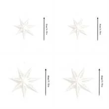 3D Hollow Paper Star Lantern, Suitable For Decorating Windows, Walls, Christmas Trees, Pendant Lights Or Creating A Dreamy Ceiling Decor, Applicable For Weddings, Birthday Parties, Home Decor, Middle Eastern Holiday Decorations, Eid Decorations (Bulb Not Included) - White - View 12