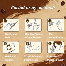 20/60/100 Coffee-Flavored Bamboo Stick Incense Sticks. Sage-Scented Incense Sticks With A Coffee Aroma, Ideal For Use In Homes, For Aromatherapy, Yoga, Meditation, Offices, And Tea Houses. Suitable For Halloween, Christmas, Easter, And Other Festive Occasions; They Make Great Decorative Items For These Celebrations - Multicolor - View 10