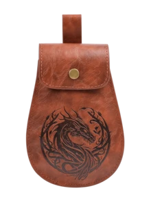 1pc Medieval Renaissance Style Waist Bag, Viking Retro Waist Pouch, Portable Waist Pack Coin Purse, Unisex Cosplay Prop - D - View 17