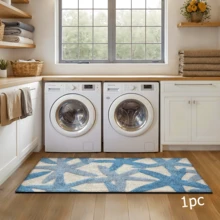 1 Stück Teppich mit Meereskreatur Muster, Kunstwoll-Matte - hochabsorbierend, leicht zu reinigen, geeignet für Heimdekoration, Bauernhaus, Eingangsbereich, Innenbereich, Raum, Küche, Esszimmer, kleines Büro/Homeoffice, Waschbecken, Waschküche, Fußmatte, Küchenmatte, rutschfeste Matte - Verschiedenfarbig - Übersicht 14