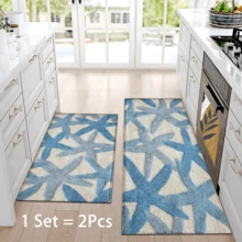 1 Stück Teppich mit Meereskreatur Muster, Kunstwoll-Matte - hochabsorbierend, leicht zu reinigen, geeignet für Heimdekoration, Bauernhaus, Eingangsbereich, Innenbereich, Raum, Küche, Esszimmer, kleines Büro/Homeoffice, Waschbecken, Waschküche, Fußmatte, Küchenmatte, rutschfeste Matte - Verschiedenfarbig - Übersicht 15