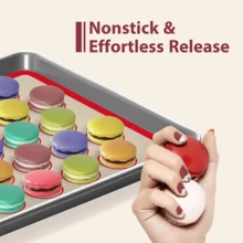 4pcs Macaron Baking Mats - Reusable Non-Stick Baking Mats For Making Macarons And Cookies, Easy To Clean Silicone Baking Liners, Round And Square Cake Mats, Macaron Cookie Rolling Mat - Multicolor - View 7