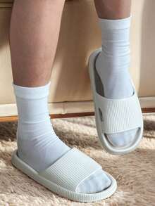 New Fashionable Minimalist Men's Slippers, Suitable For Casual Daily Wear, Versatile And Practical. Thick Sole, Breathable And Soft, Comfortable To Wear. Made Of EVA Material, Anti-Bacterial, Quick-Drying And Super Shock-Absorbing. Suitable For Beach, Outdoor, Indoor, Bedroom, Bathroom And Other Occasions, Stylish Slippers For Men And Couples, Also Can Be Used As Bathroom Slippers. - Multicolor - View 11